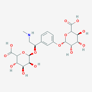 molecular formula C₂₁H₂₉NO₁₄ B1151895 (3S,4S,5S,6S)-6-[3-[(1R)-1-[(2R,3S,4S,5S)-6-carboxy-3,4,5-trihydroxyoxan-2-yl]oxy-2-(methylamino)ethyl]phenoxy]-3,4,5-trihydroxyoxane-2-carboxylic acid 
