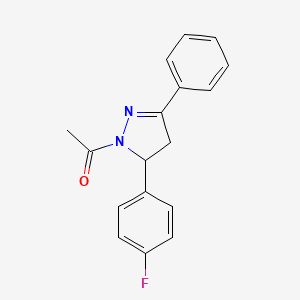 1-[5-(4-Fluoro-phenyl)-3-phenyl-4,5-dihydro-pyrazol-1-yl]-ethanone