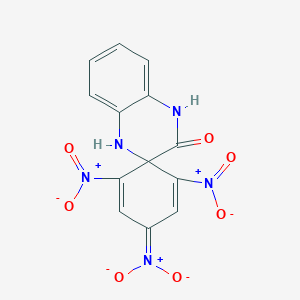 ({2,6-Dinitro-3'-oxo-3',4'-dihydro-1'H-spiro[cyclohexane-1,2'-quinoxaline]-2,5-dien-4-ylidene}nitroso)oxidanide