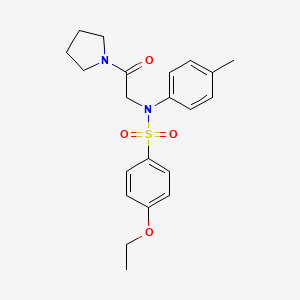 4-ethoxy-N-(4-methylphenyl)-N-[2-oxo-2-(pyrrolidin-1-yl)ethyl]benzenesulfonamide