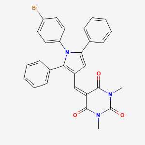 5-{[1-(4-bromophenyl)-2,5-diphenyl-1H-pyrrol-3-yl]methylidene}-1,3-dimethylpyrimidine-2,4,6(1H,3H,5H)-trione