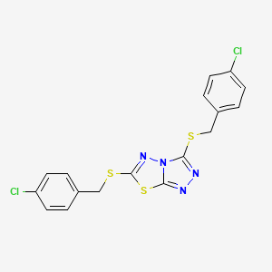 3,6-Bis[(4-chlorobenzyl)sulfanyl][1,2,4]triazolo[3,4-b][1,3,4]thiadiazole