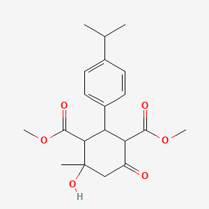 Dimethyl 4-hydroxy-4-methyl-6-oxo-2-[4-(propan-2-yl)phenyl]cyclohexane-1,3-dicarboxylate