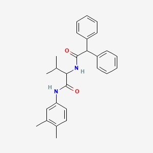 molecular formula C27H30N2O2 B11519087 N-(3,4-dimethylphenyl)-N~2~-(diphenylacetyl)valinamide 