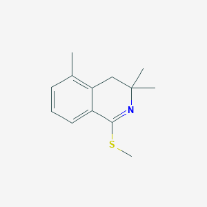 molecular formula C13H17NS B11519089 3,3,5-Trimethyl-1-(methylsulfanyl)-3,4-dihydroisoquinoline 