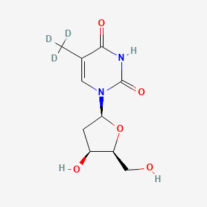 molecular formula C₁₀H₁₁D₃N₂O₅ B1151912 1-[(2S,4S,5S)-4-hydroxy-5-(hydroxymethyl)oxolan-2-yl]-5-(trideuteriomethyl)pyrimidine-2,4-dione 