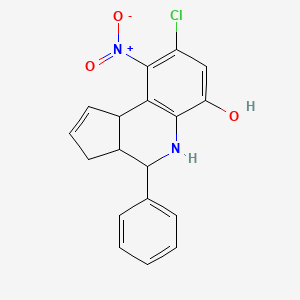 8-chloro-9-nitro-4-phenyl-3a,4,5,9b-tetrahydro-3H-cyclopenta[c]quinolin-6-ol