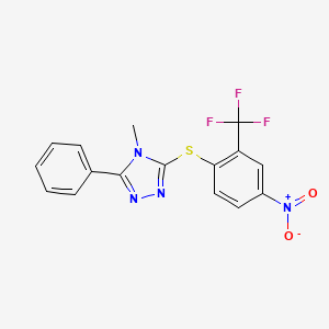 4-methyl-3-{[4-nitro-2-(trifluoromethyl)phenyl]sulfanyl}-5-phenyl-4H-1,2,4-triazole