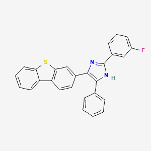 4-(dibenzo[b,d]thiophen-3-yl)-2-(3-fluorophenyl)-5-phenyl-1H-imidazole