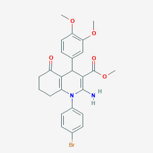 Methyl 2-amino-1-(4-bromophenyl)-4-(3,4-dimethoxyphenyl)-5-oxo-1,4,5,6,7,8-hexahydroquinoline-3-carboxylate