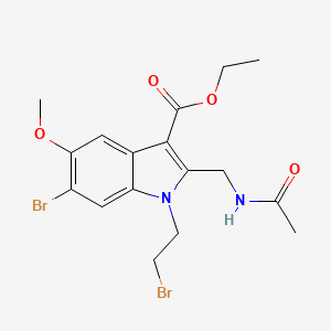 ethyl 2-[(acetylamino)methyl]-6-bromo-1-(2-bromoethyl)-5-methoxy-1H-indole-3-carboxylate