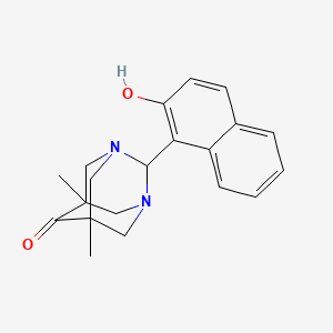 molecular formula C20H22N2O2 B11519205 2-(2-Hydroxy-1-naphthyl)-5,7-dimethyl-1,3-diazatricyclo[3.3.1.1~3,7~]decan-6-one 