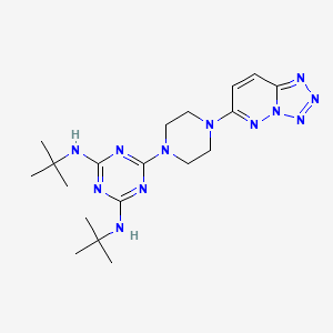 molecular formula C19H30N12 B11519214 N,N'-di-tert-butyl-6-[4-(tetrazolo[1,5-b]pyridazin-6-yl)piperazin-1-yl]-1,3,5-triazine-2,4-diamine 