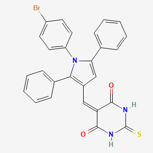 5-{[1-(4-bromophenyl)-2,5-diphenyl-1H-pyrrol-3-yl]methylidene}-2-thioxodihydropyrimidine-4,6(1H,5H)-dione