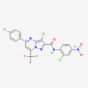 3-chloro-N-(2-chloro-4-nitrophenyl)-5-(4-chlorophenyl)-7-(trifluoromethyl)pyrazolo[1,5-a]pyrimidine-2-carboxamide