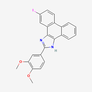 molecular formula C23H17IN2O2 B11519268 2-(3,4-dimethoxyphenyl)-5-iodo-1H-phenanthro[9,10-d]imidazole 