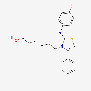 6-[(2Z)-2-[(4-fluorophenyl)imino]-4-(4-methylphenyl)-1,3-thiazol-3(2H)-yl]hexan-1-ol