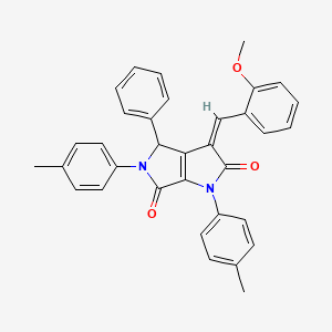 (3Z)-3-(2-methoxybenzylidene)-1,5-bis(4-methylphenyl)-4-phenyl-1,3,4,5-tetrahydropyrrolo[3,4-b]pyrrole-2,6-dione