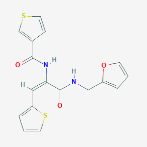 Propenamide, 2-(3-thenoylamino)-3-(2-thienyl)-N-(2-furfuryl)-