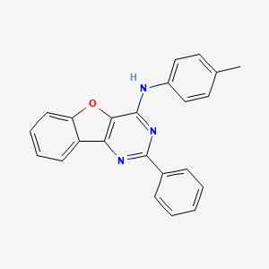 N-(4-methylphenyl)-2-phenyl[1]benzofuro[3,2-d]pyrimidin-4-amine