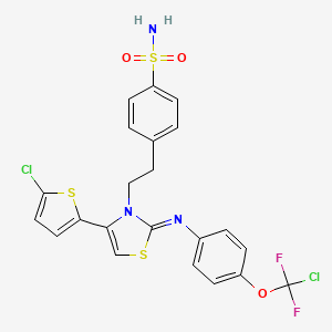 4-{2-[(2E)-2-({4-[chloro(difluoro)methoxy]phenyl}imino)-4-(5-chlorothiophen-2-yl)-1,3-thiazol-3(2H)-yl]ethyl}benzenesulfonamide