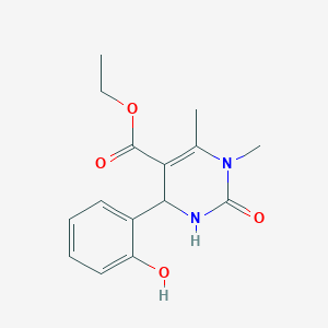 Ethyl 4-(2-hydroxyphenyl)-1,6-dimethyl-2-oxo-1,2,3,4-tetrahydropyrimidine-5-carboxylate