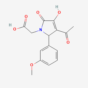 [3-acetyl-4-hydroxy-2-(3-methoxyphenyl)-5-oxo-2,5-dihydro-1H-pyrrol-1-yl]acetic acid