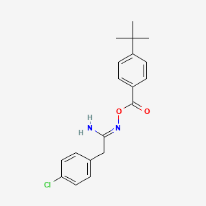 (1Z)-N'-{[(4-tert-butylphenyl)carbonyl]oxy}-2-(4-chlorophenyl)ethanimidamide