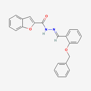 molecular formula C23H18N2O3 B11519451 N'-[(E)-[2-(Benzyloxy)phenyl]methylidene]-1-benzofuran-2-carbohydrazide 