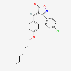 (4E)-3-(4-chlorophenyl)-4-[4-(heptyloxy)benzylidene]-1,2-oxazol-5(4H)-one