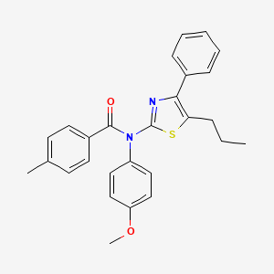 N-(4-methoxyphenyl)-4-methyl-N-(4-phenyl-5-propyl-1,3-thiazol-2-yl)benzamide