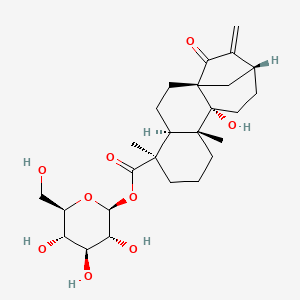 molecular formula C26H38O9 B1151949 ent-9-Hydroxy-15-oxo-16-kauren-19-oic acid beta-D-glucopyranosyl ester CAS No. 81263-96-9