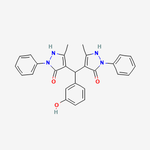 4,4'-[(3-hydroxyphenyl)methanediyl]bis(3-methyl-1-phenyl-1H-pyrazol-5-ol)