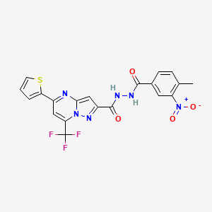 N'-(4-methyl-3-nitrobenzoyl)-5-(2-thienyl)-7-(trifluoromethyl)pyrazolo[1,5-a]pyrimidine-2-carbohydrazide