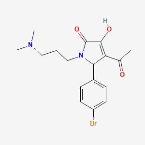 4-Acetyl-5-(4-bromo-phenyl)-1-(3-dimethylamino-propyl)-3-hydroxy-1,5-dihydro-pyrrol-2-one