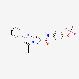 5-(4-methylphenyl)-N-[4-(trifluoromethoxy)phenyl]-7-(trifluoromethyl)pyrazolo[1,5-a]pyrimidine-2-carboxamide