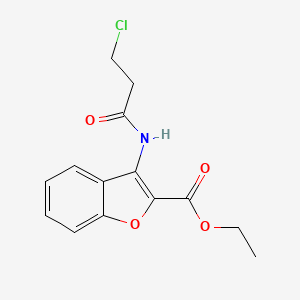 Ethyl 3-[(3-chloropropanoyl)amino]-1-benzofuran-2-carboxylate