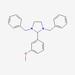 molecular formula C24H26N2O B11519577 1,3-Dibenzyl-2-(3-methoxyphenyl)imidazolidine 