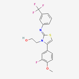 2-[(2Z)-4-(3-fluoro-4-methoxyphenyl)-2-{[3-(trifluoromethyl)phenyl]imino}-1,3-thiazol-3(2H)-yl]ethanol