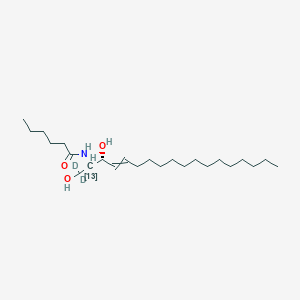 molecular formula C₂₂¹³C₂H₄₅D₂NO₃ B1151961 N-[(2S,3R)-1,1-dideuterio-1,3-dihydroxy(213C)octadec-4-en-2-yl]hexanamide 