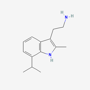 2-[2-methyl-7-(propan-2-yl)-1H-indol-3-yl]ethanamine