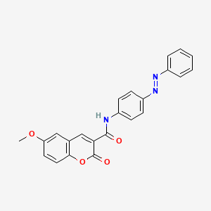 6-methoxy-2-oxo-N-{4-[(E)-phenyldiazenyl]phenyl}-2H-chromene-3-carboxamide