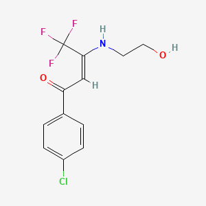 (2E)-1-(4-chlorophenyl)-4,4,4-trifluoro-3-[(2-hydroxyethyl)amino]but-2-en-1-one