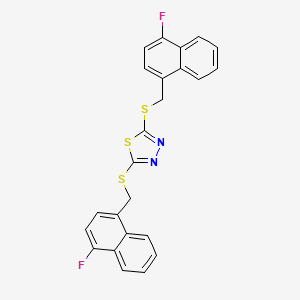 2,5-Bis{[(4-fluoronaphthalen-1-yl)methyl]sulfanyl}-1,3,4-thiadiazole