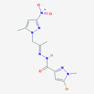 5-bromo-1-methyl-N'-[(2E)-1-(5-methyl-3-nitro-1H-pyrazol-1-yl)propan-2-ylidene]-1H-pyrazole-3-carbohydrazide