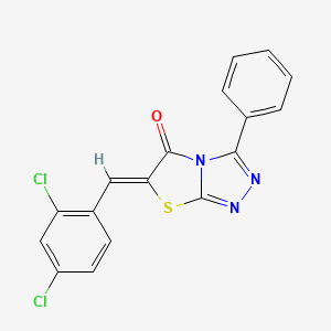 (6Z)-6-(2,4-dichlorobenzylidene)-3-phenyl[1,3]thiazolo[2,3-c][1,2,4]triazol-5(6H)-one