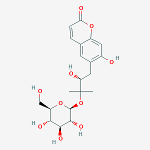 molecular formula C20H26O10 B1151974 Peucedanol 3'-O-glucoside CAS No. 65891-61-4