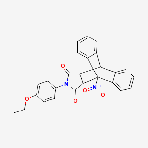 17-(4-Ethoxyphenyl)-1-nitro-17-azapentacyclo[6.6.5.0~2,7~.0~9,14~.0~15,19~]nonadeca-2,4,6,9,11,13-hexaene-16,18-dione (non-preferred name)