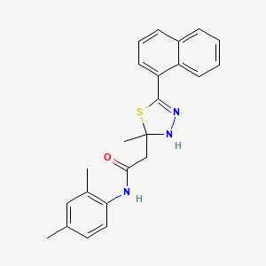 N-(2,4-dimethylphenyl)-2-[2-methyl-5-(naphthalen-1-yl)-2,3-dihydro-1,3,4-thiadiazol-2-yl]acetamide