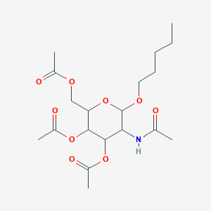 molecular formula C19H31NO9 B115198 Amyl 2-acetamido-3,4,6-tri-O-acetyl-2-deoxy-b-D-glucopyranoside CAS No. 146288-30-4